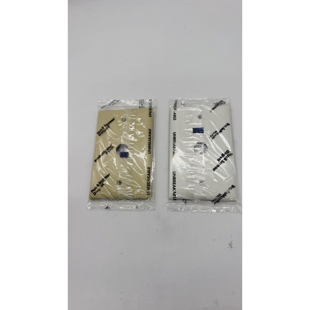 2 Pass & Seymour TradeMaster Unbreakable Duplex Outlet Wall Plates White Ivory